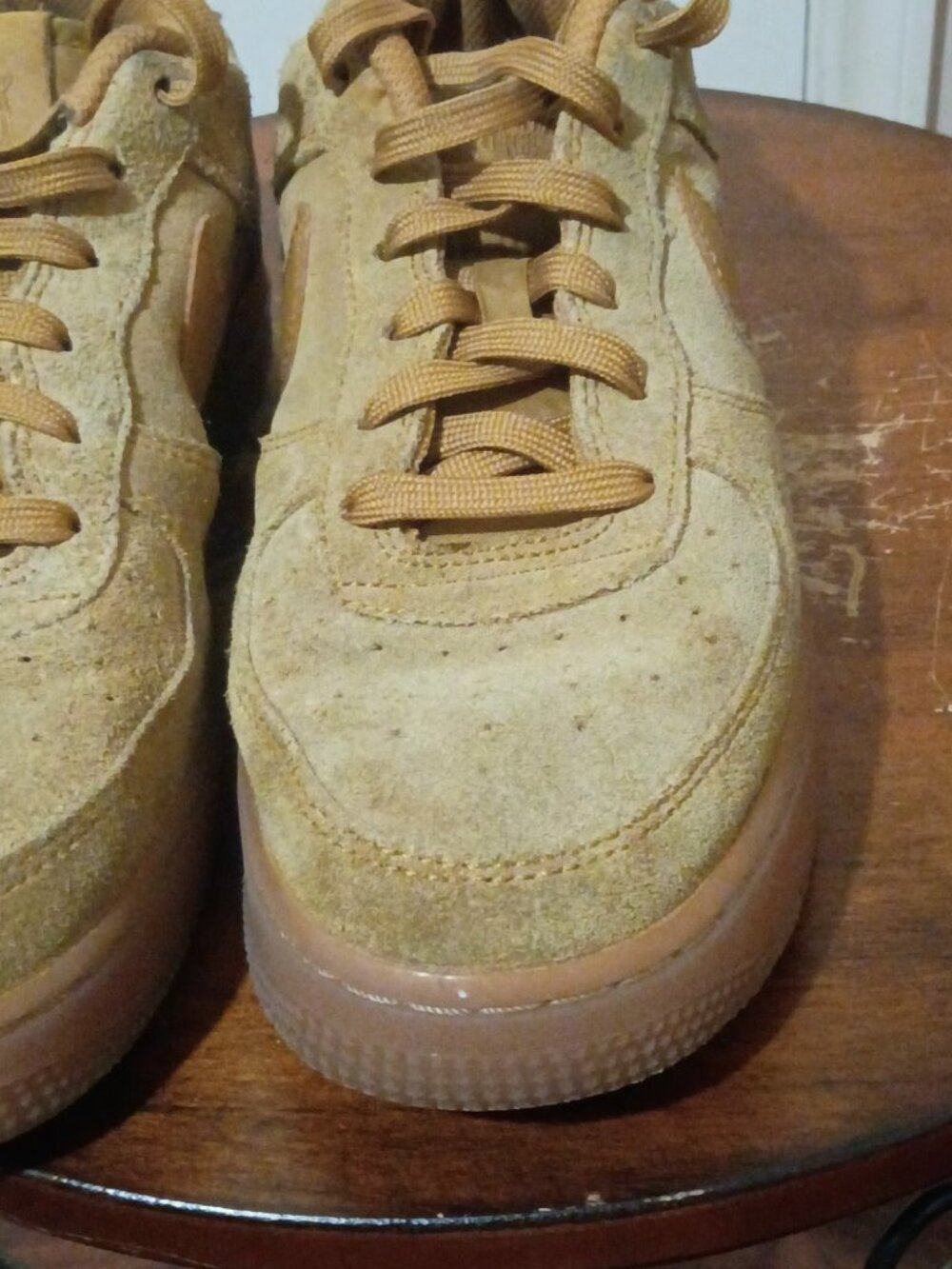 Nike Air Force 1 Wheat Gum Light Brown Suede Sneakers BQ5485-700 Kids Size 6Y - Picture 7 of 12